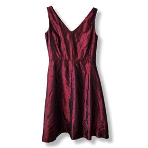 90s Y2K Red Black Embroidered Midi Dress 10 Rockabilly Dark Fairy Whimsigoth USA